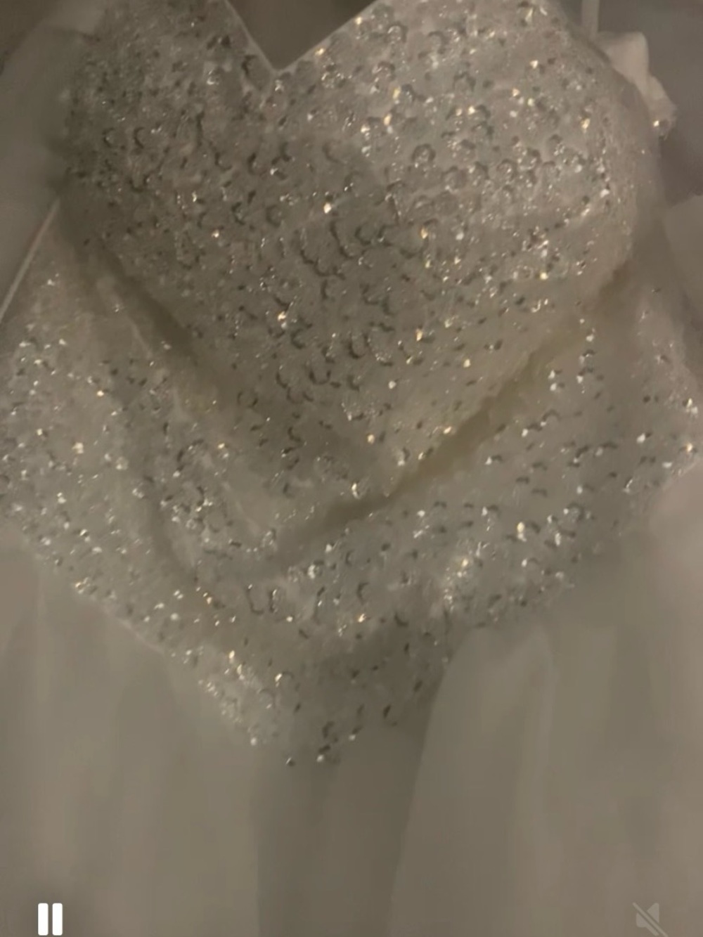 Girls' White Sequin Party Dress
